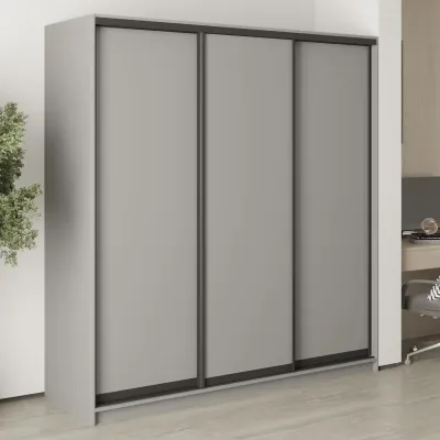 Шкаф-купе трехдверный Mebel Star Комбо BG 200х45х210 см Серая мышка (MBS-9010)