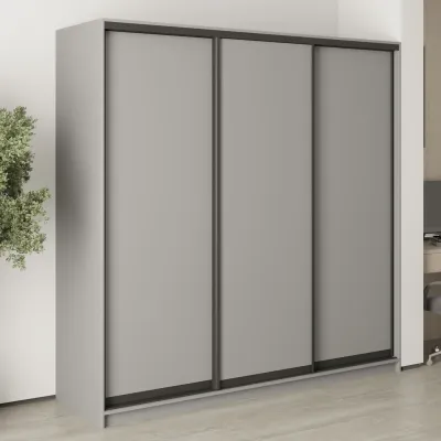 Шафа-купе тридверна Mebel Star Комбо BG 210х45х210 см Серая мышка (MBS-9011)