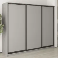 Шкаф-купе трехдверный Mebel Star Комбо BG 250х45х210 см Серая мышка (MBS-9015)