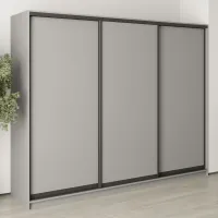 Шкаф-купе трехдверный Mebel Star Комбо BG 260х45х210 см Серая мышка (MBS-9016)