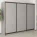 Шафа-купе тридверна Mebel Star Комбо BG 250х60х210 см Серая мышка (MBS-9025)