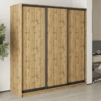 Шафа-купе тридверна Mebel Star Комбо BG 200х45х210 см Дуб тахо (MBS-9030)