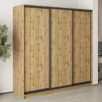 Шафа-купе тридверна Mebel Star Комбо BG 210х45х210 см Дуб тахо (MBS-9031)