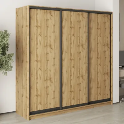 Шафа-купе тридверна Mebel Star Комбо BG 210х60х210 см Дуб тахо (MBS-9041)
