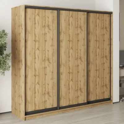 Шафа-купе тридверна Mebel Star Комбо BG 220х60х210 см Дуб тахо (MBS-9042)