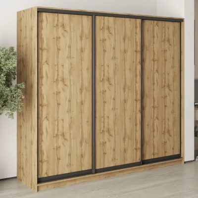 Шафа-купе тридверна Mebel Star Комбо BG 230х60х210 см Дуб тахо (MBS-9043)