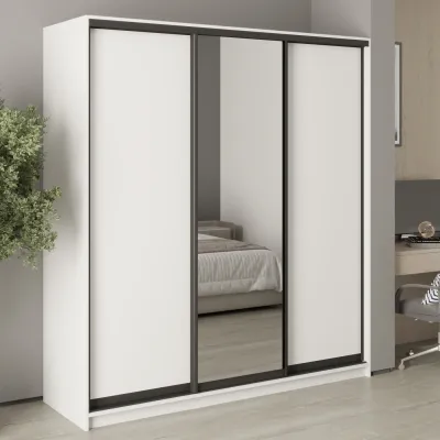 Шафа-купе тридверна Mebel Star Комбо BG 190х45х210 см Аляска білий (MBS-9049)