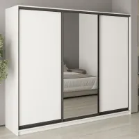 Шкаф-купе трехдверный Mebel Star Комбо BG 250х45х210 см Аляска белый (MBS-9055)