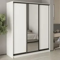 Шафа-купе тридверна Mebel Star Комбо BG 180х60х210 см Аляска білий (MBS-9058)