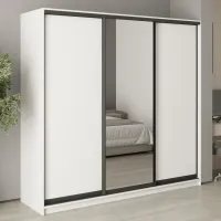 Шафа-купе тридверна Mebel Star Комбо BG 220х60х210 см Аляска білий (MBS-9062)