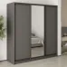 Шафа-купе тридверна Mebel Star Комбо BG 200х45х210 см Антрацит (MBS-9070)