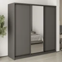Шафа-купе тридверна Mebel Star Комбо BG 210х45х210 см Антрацит (MBS-9071)