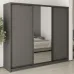 Шафа-купе тридверна Mebel Star Комбо BG 240х45х210 см Антрацит (MBS-9074)
