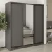 Шафа-купе тридверна Mebel Star Комбо BG 190х60х210 см Антрацит (MBS-9079)