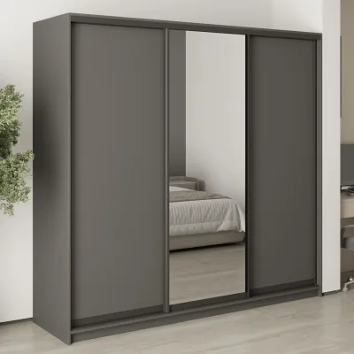Шкаф-купе трехдверный Mebel Star Комбо BG 220х60х210 см Антрацит (MBS-9082)