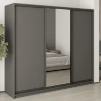 Шкаф-купе трехдверный Mebel Star Комбо BG 240х60х210 см Антрацит (MBS-9084)