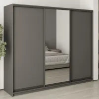 Шкаф-купе трехдверный Mebel Star Комбо BG 250х60х210 см Антрацит (MBS-9085)