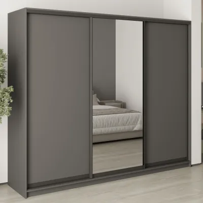 Шкаф-купе трехдверный Mebel Star Комбо BG 250х60х210 см Антрацит (MBS-9085)