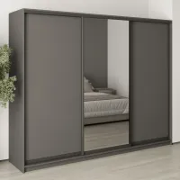 Шкаф-купе трехдверный Mebel Star Комбо BG 260х60х210 см Антрацит (MBS-9086)