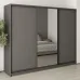 Шафа-купе тридверна Mebel Star Комбо BG 260х60х210 см Антрацит (MBS-9086)