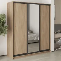 Шафа-купе тридверна Mebel Star Комбо BG 180х45х210 см Дуб сонома (MBS-9088)