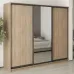 Шафа-купе тридверна Mebel Star Комбо BG 240х45х210 см Дуб сонома (MBS-9094)