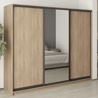 Шкаф-купе трехдверный Mebel Star Комбо BG 250х45х210 см Дуб сонома (MBS-9095)