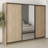 Шкаф-купе трехдверный Mebel Star Комбо BG 260х45х210 см Дуб сонома (MBS-9096)