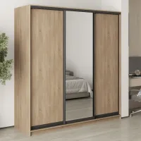 Шкаф-купе трехдверный Mebel Star Комбо BG 200х60х210 см Дуб сонома (MBS-9100)