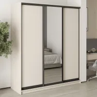 Шафа-купе тридверна Mebel Star Комбо BG 180х45х210 см Кашемір (MBS-9108)