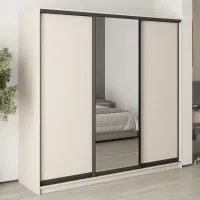 Шафа-купе тридверна Mebel Star Комбо BG 220х45х210 см Кашемір (MBS-9112)