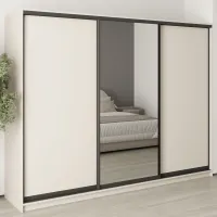 Шафа-купе тридверна Mebel Star Комбо BG 270х60х210 см Кашемір (MBS-9127)