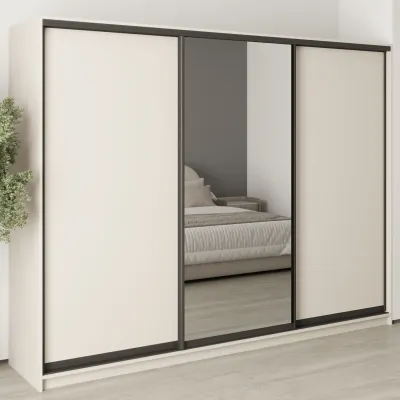 Шафа-купе тридверна Mebel Star Комбо BG 270х60х210 см Кашемір (MBS-9127)