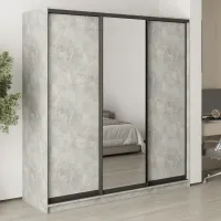 Шафа-купе тридверна Mebel Star Комбо BG 200х45х210 см Бетон (MBS-9130)