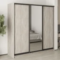 Шкаф-купе трехдверный Mebel Star Комбо BG 210х45х210 см Аляска серый (MBS-9151) Шкаф-купе трехдверный Mebel Star Комбо BG 210х45х210 см Аляска серый (MBS-9151)