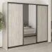 Шафа-купе тридверна Mebel Star Комбо BG 240х60х210 см Аляска сірий (MBS-9164)