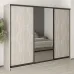 Шафа-купе тридверна Mebel Star Комбо BG 260х60х210 см Аляска сірий (MBS-9166)