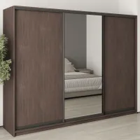 Шафа-купе тридверна Mebel Star Комбо BG 270х45х210 см Дуб ристрето (MBS-9177)