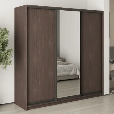 Шафа-купе тридверна Mebel Star Комбо BG 210х60х210 см Дуб ристрето (MBS-9181)