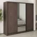 Шафа-купе тридверна Mebel Star Комбо BG 220х60х210 см Дуб ристрето (MBS-9182)