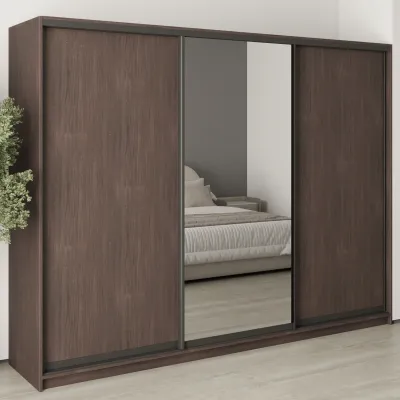 Шафа-купе тридверна Mebel Star Комбо BG 270х60х210 см Дуб ристрето (MBS-9187)