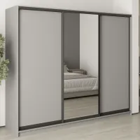 Шафа-купе тридверна Mebel Star Комбо BG 250х45х210 см Серая мышка (MBS-9195)