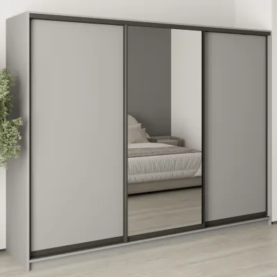 Шкаф-купе трехдверный Mebel Star Комбо BG 270х45х210 см Серая мышка (MBS-9197)