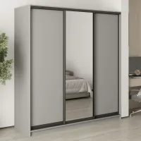 Шафа-купе тридверна Mebel Star Комбо BG 200х60х210 см Серая мышка (MBS-9200)