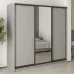 Шафа-купе тридверна Mebel Star Комбо BG 220х60х210 см Серая мышка (MBS-9202)