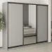 Шафа-купе тридверна Mebel Star Комбо BG 240х60х210 см Серая мышка (MBS-9204)
