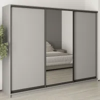 Шкаф-купе трехдверный Mebel Star Комбо BG 270х60х210 см Серая мышка (MBS-9207) Шкаф-купе трехдверный Mebel Star Комбо BG 270х60х210 см Серая мышка (MBS-9207)