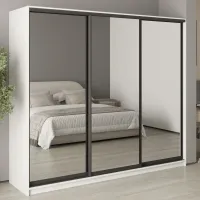 Шафа-купе тридверна Mebel Star Комбо BG 240х60х210 см Аляска білий (MBS-9244) Шафа-купе тридверна Mebel Star Комбо BG 240х60х210 см Аляска білий (MBS-9244)