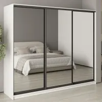Шкаф-купе трехдверный Mebel Star Комбо BG 250х60х210 см Аляска белый (MBS-9245)