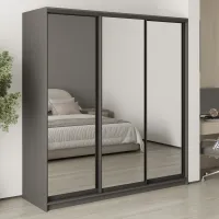 Шафа-купе тридверна Mebel Star Комбо BG 200х45х210 см Антрацит (MBS-9250) Шафа-купе тридверна Mebel Star Комбо BG 200х45х210 см Антрацит (MBS-9250)